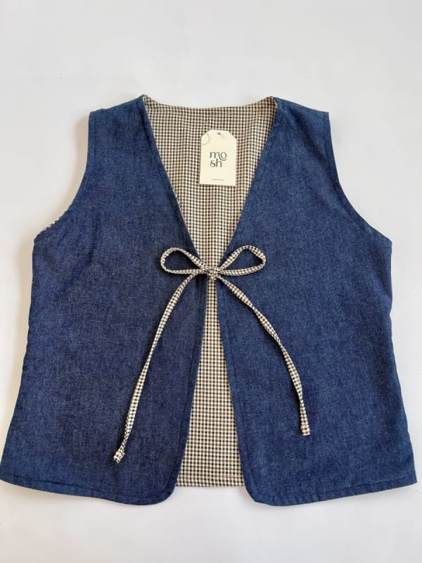 Chaleco Lyon azul/beige