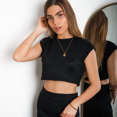 Falda Tejida Verona negro Falda Tejida Verona negro