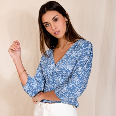 B. Nicole floreado azul B. Nicole floreado azul
