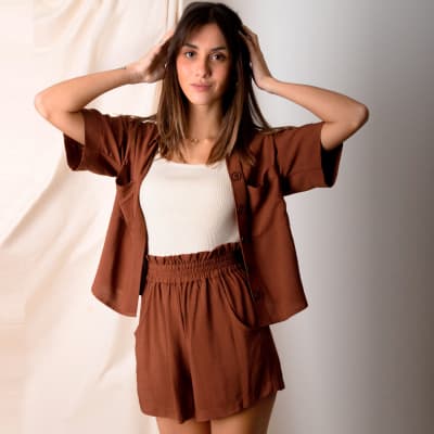 Camisa Aurora chocolate Camisa Aurora chocolate