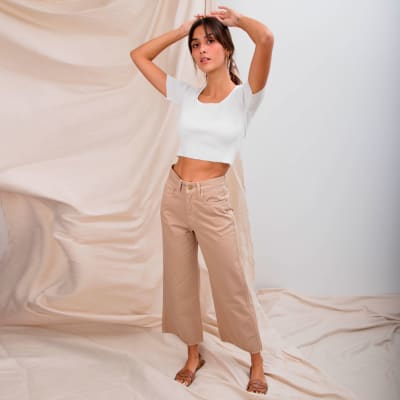 Pantalon Gaia caki Pantalon Gaia caki