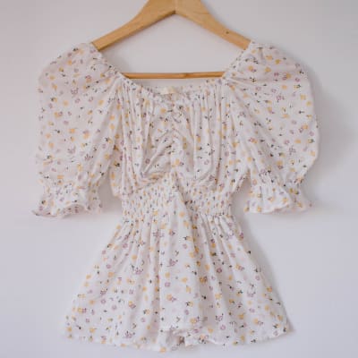 Blusa Rosie flores blanco Blusa Rosie flores blanco