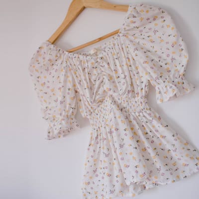 Blusa Rosie flores blanco Blusa Rosie flores blanco
