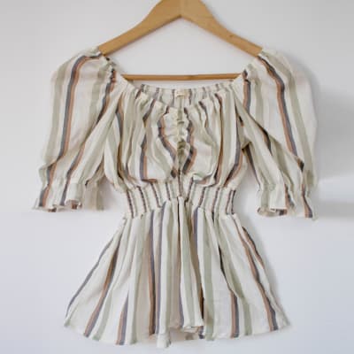 Blusa Rosie rayas marron Blusa Rosie rayas marron