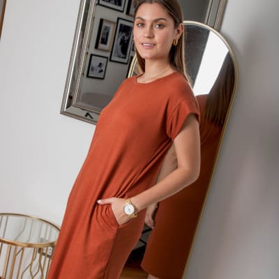 Vestido suelto Kalani caramelo Vestido suelto Kalani caramelo