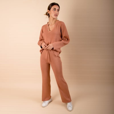 Pantalon tejido Madrid caramelo Pantalon tejido Madrid caramelo