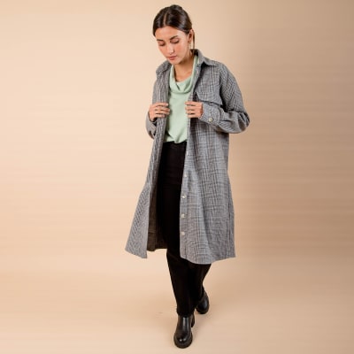 Saco Berlin cuadros gris Saco Berlin cuadros gris