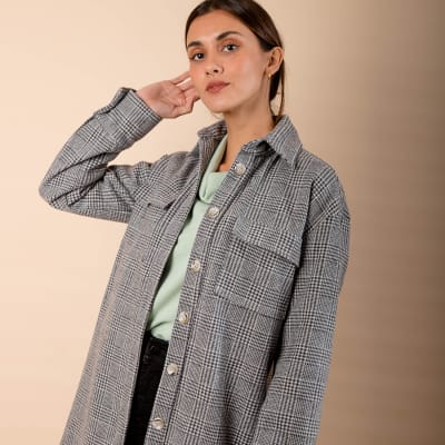 Saco Berlin cuadros gris Saco Berlin cuadros gris