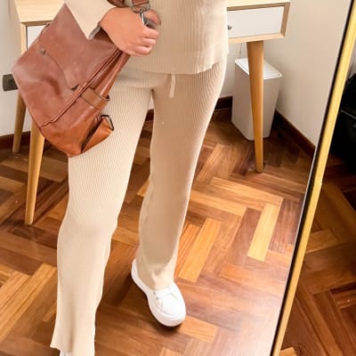 Pantalon tejido Madrid beige Pantalon tejido Madrid beige