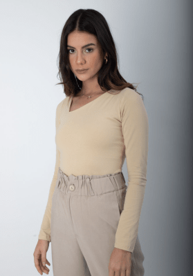 Polo Asimetrico beige Polo Asimetrico beige