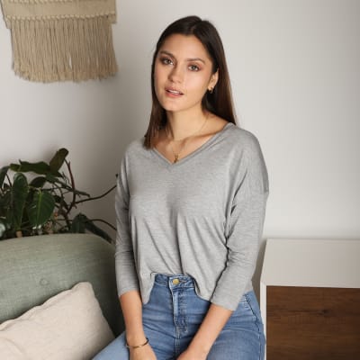 Polo Cotton V melagne Polo Cotton V melagne