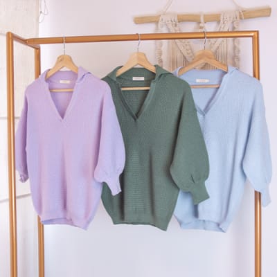 Sweater Domenica celeste Sweater Domenica celeste