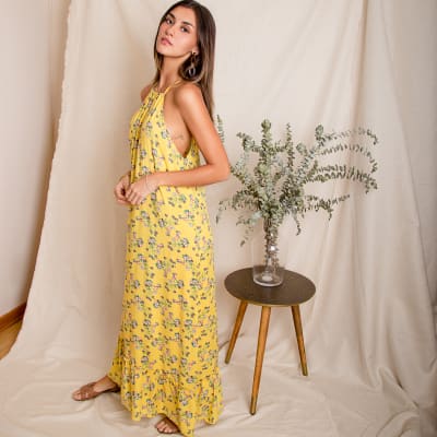 Vestido Alondra flores amarillo Vestido Alondra flores amarillo