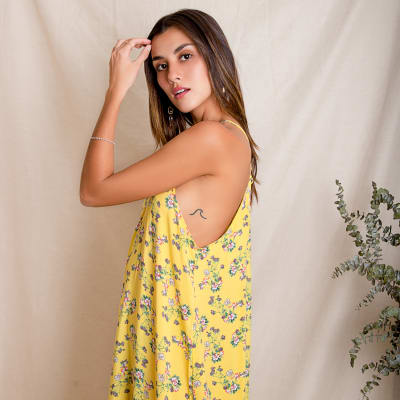 Vestido Alondra flores amarillo Vestido Alondra flores amarillo