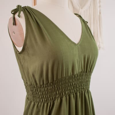 Vestido Santorini verde hoja Vestido Santorini verde hoja