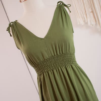 Vestido Santorini verde hoja Vestido Santorini verde hoja