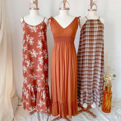 Vestido Alondra cuadros marron Vestido Alondra cuadros marron