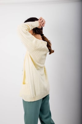 Cardigan Nessa amarillo pastel Cardigan Nessa amarillo pastel