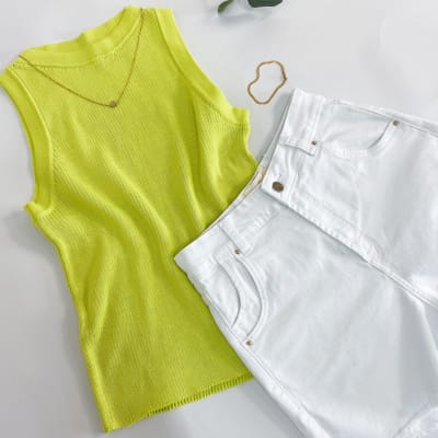 Top tejido Isa verde neon Top tejido Isa verde neon