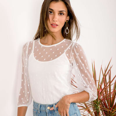 Blusa Zara & Top Alba blanco Blusa Zara & Top Alba blanco