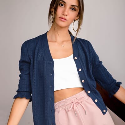 Cardigan Julieta azul Cardigan Julieta azul