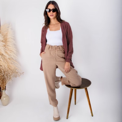 Cardigan Nessa guinda jaspeado Cardigan Nessa guinda jaspeado
