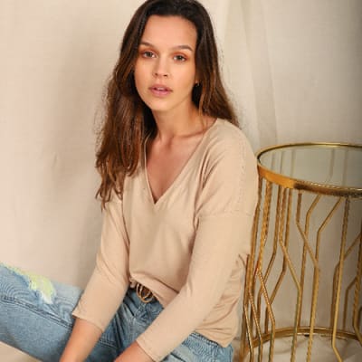 Polo Cotton V beige Polo Cotton V beige