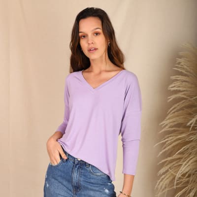 Polo Cotton V lavanda Polo Cotton V lavanda