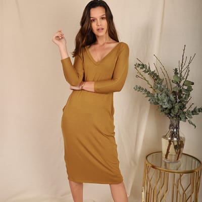 Vestido Renata camello Vestido Renata camello