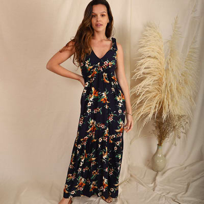 Vestido Camila flores azul Vestido Camila flores azul