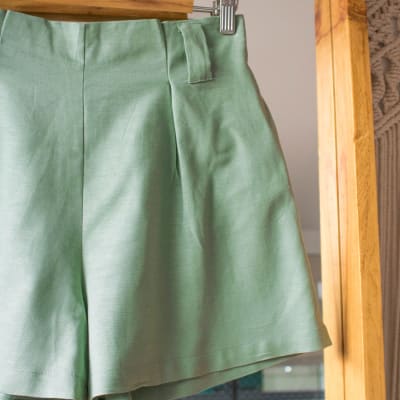Short Milan lino verde menta Short Milan lino verde menta