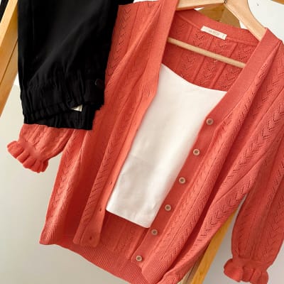 Cardigan Julieta coral Cardigan Julieta coral