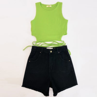 Top Oriana verde limon Top Oriana verde limon