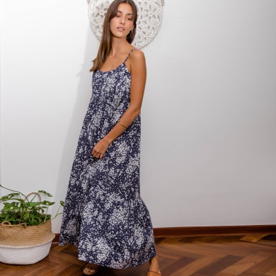Vestido Emma flores azul Vestido Emma flores azul