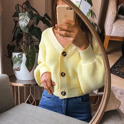 Cardigan Burbuja amarillo Cardigan Burbuja amarillo
