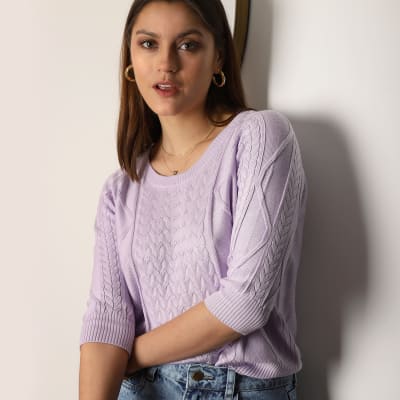 Polo tejido Olivia lavanda bebe Polo tejido Olivia lavanda bebe