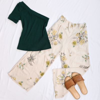 Cul Lino beige flores Cul Lino beige flores