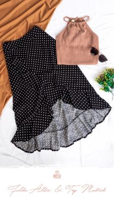 Falda Allie polka dots negro Falda Allie polka dots negro