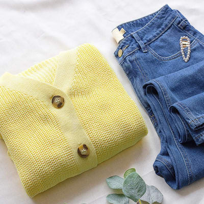 Cardigan Burbuja amarillo Cardigan Burbuja amarillo