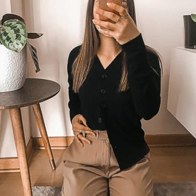 Cardigan Rib negro Cardigan Rib negro