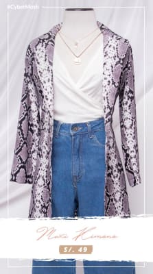 Maxi Kimono plomo piton Maxi Kimono plomo piton