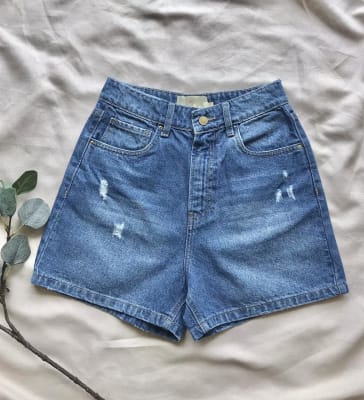 Mom Short Jean azul Mom Short Jean azul