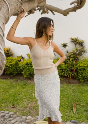 Falda Allie flores blanco Falda Allie flores blanco