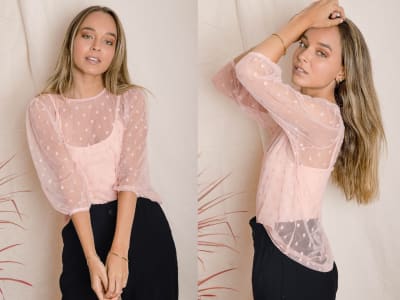 Blusa Zara & Top Alba rosado Blusa Zara & Top Alba rosado