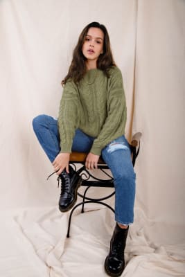 Girlfriend Jeans rasgado azul Girlfriend Jeans rasgado azul