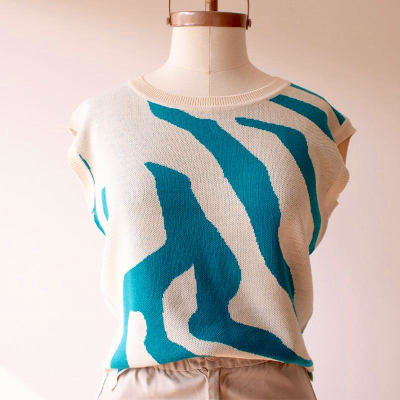 Chaleco Caeli beige y verde Chaleco Caeli beige y verde