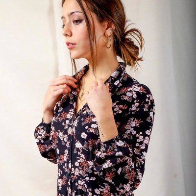Maxikimono Sofia flores negro Maxikimono Sofia flores negro