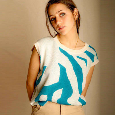 Chaleco Caeli beige y verde Chaleco Caeli beige y verde