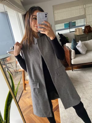 Chaleco de paño gris Chaleco de paño gris
