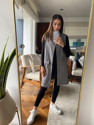 Chaleco de paño gris Chaleco de paño gris